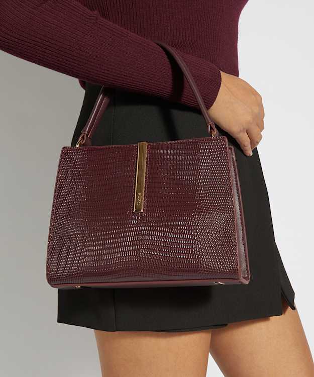 Destined M Burgundy - Leather Multi-Strap Shoulder Bag