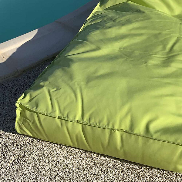 Matelas bain de soleil en microbille (160x65 cm - Vert d'eau)