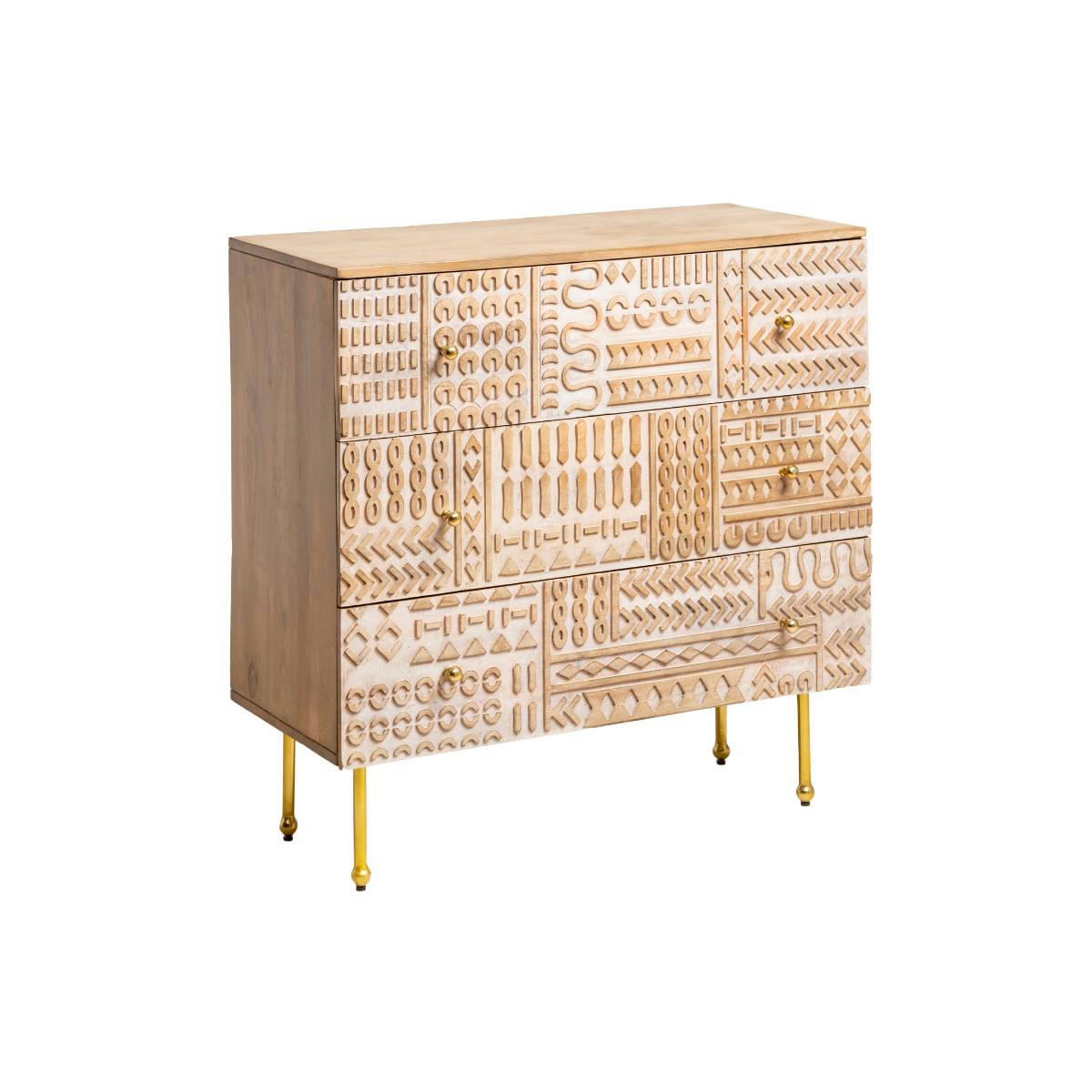 LÉOPOLD - Commode en bois marron 90 cm