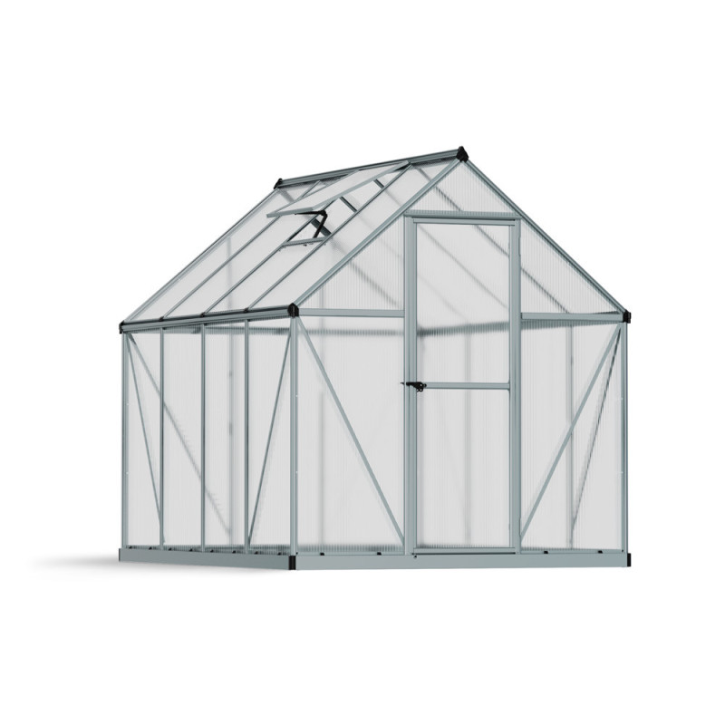 Serre en polycarbonate Mythos argentée 4,4 m² CANOPIA