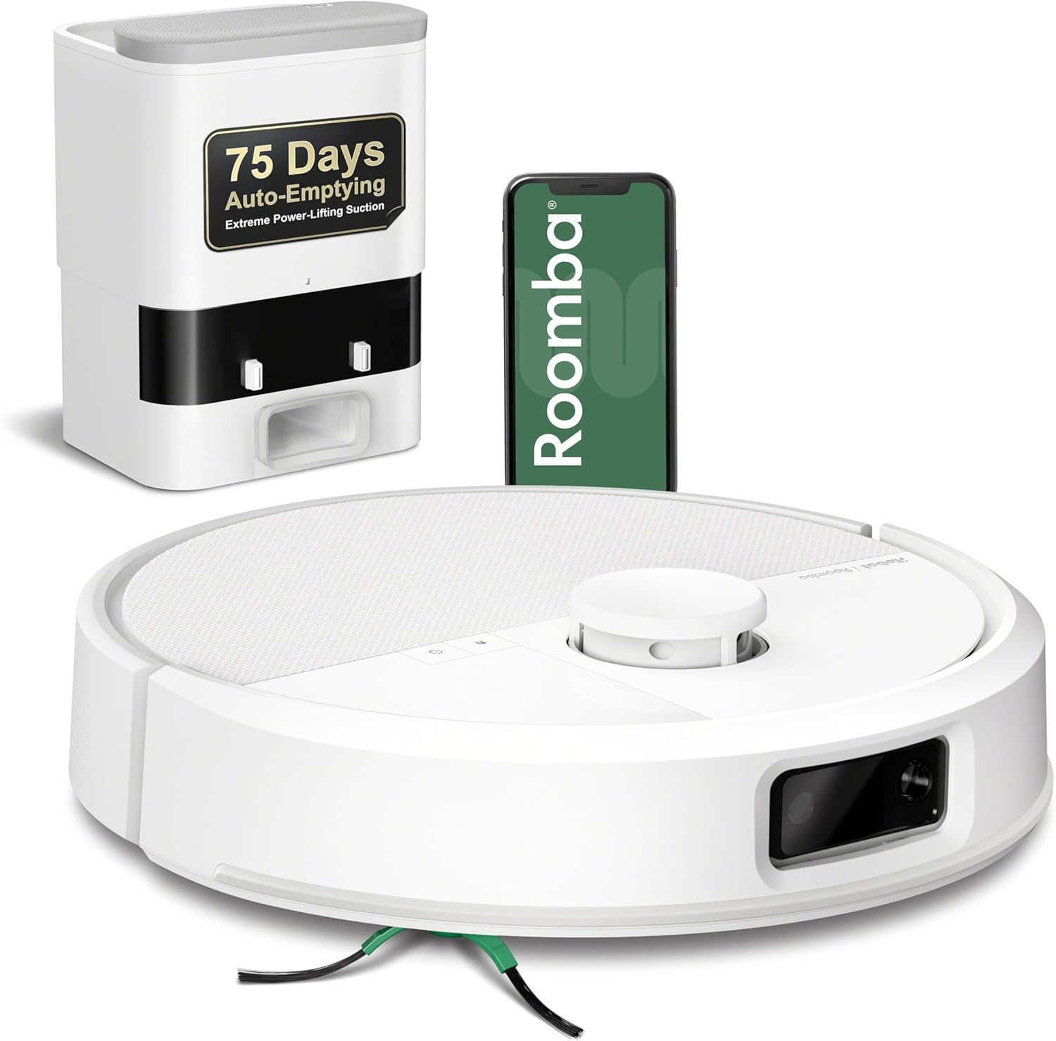 iRobot Roomba Max 705 Vac Robot Vacuum + AutoEmpty Dock - Extreme Power-Lifting Suction, Anti-Tangle Dual Rubber Brushes, Self-Empties, Recognizes and Avoids Obstacles, LiDAR Navigation