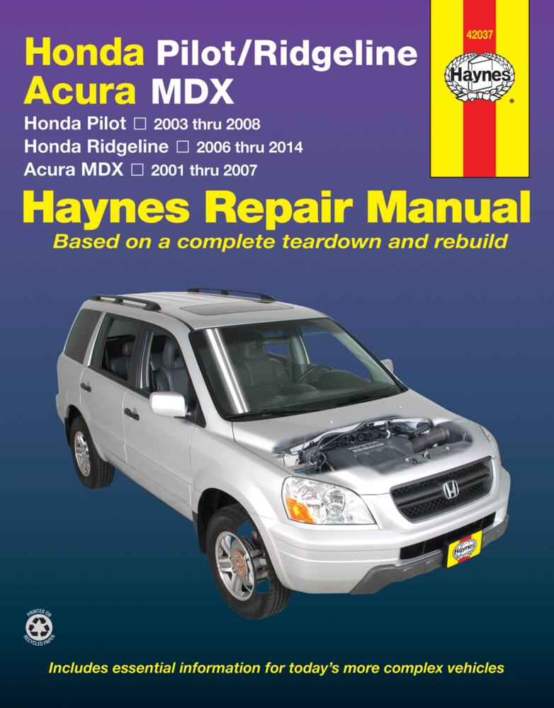 Honda 2001 thru 2008 Haynes Repair Manual, 42037