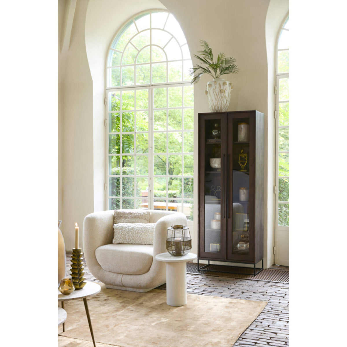 Light & Living - Juana vaas deco Ø38x45 cm keramiek - crème