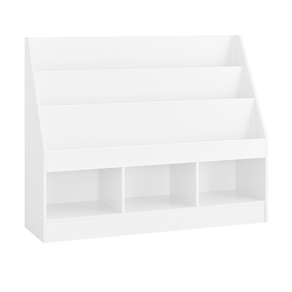 SoBuy Regał dziecięcy z 3 półkami Biały 107x37.5x80cm KMB118-W