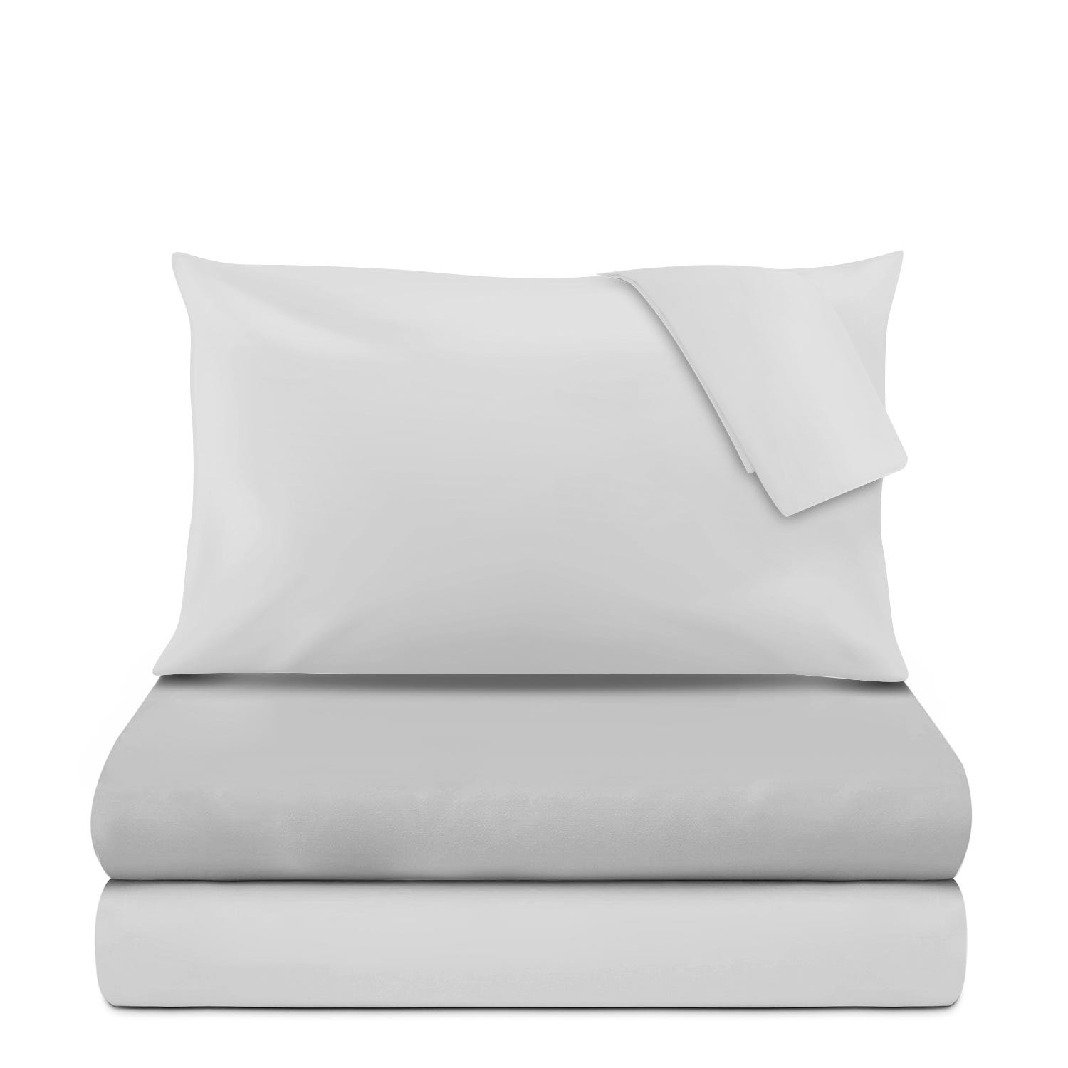 Completo letto matrimoniale cotone grigio chiaro Nicoletta