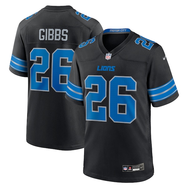 Jahmyr Gibbs Detroit Lions Nike 2nd Alternate Game Jersey - Black