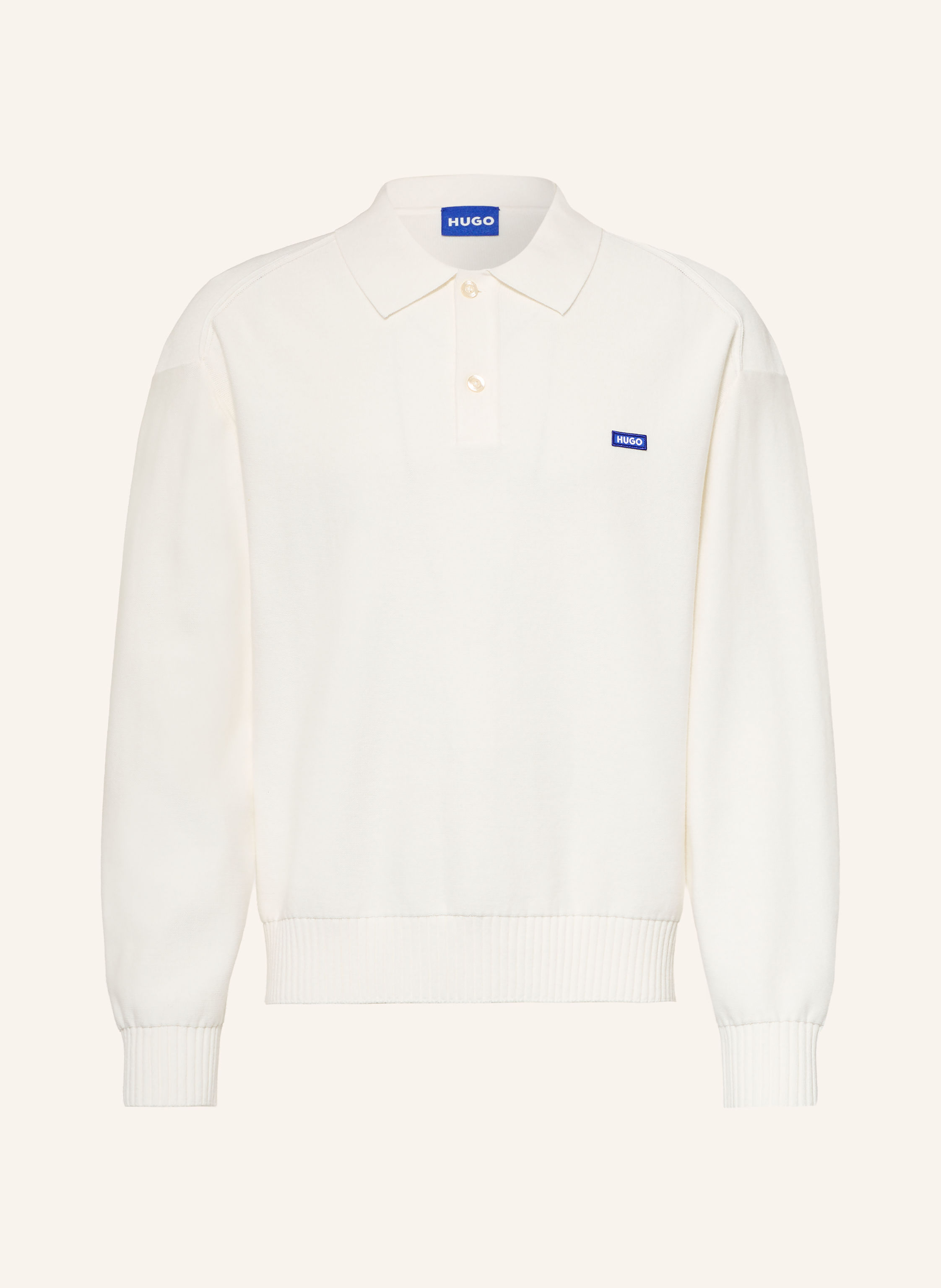 HUGO Strick-Poloshirt SAN PETTY Oversized Fit
