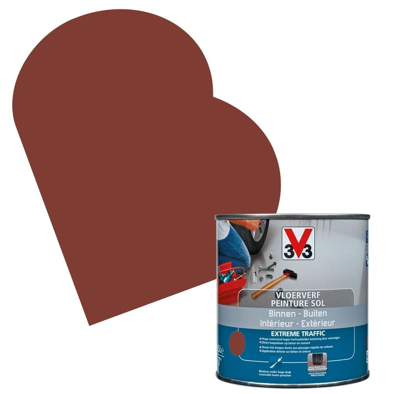 Peinture Sol Extreme Traffic terracotta satinée 0,5 L V33