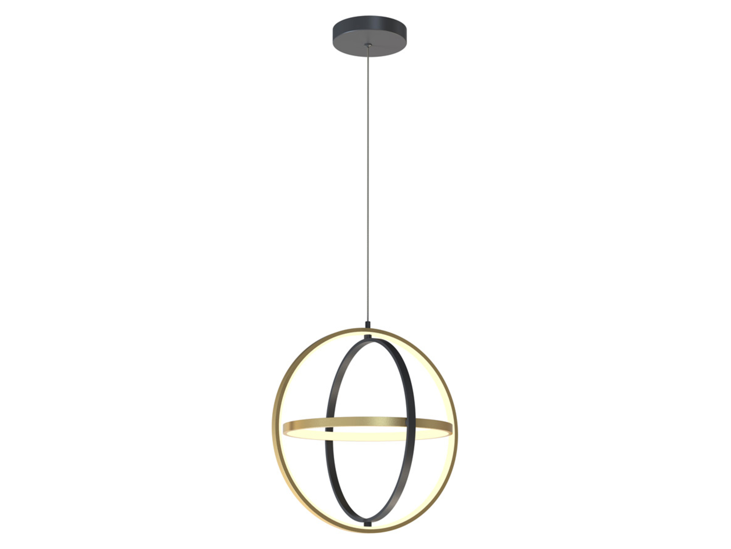 Lampa wisząca Loria LED ze ściemniaczem czarno-złota