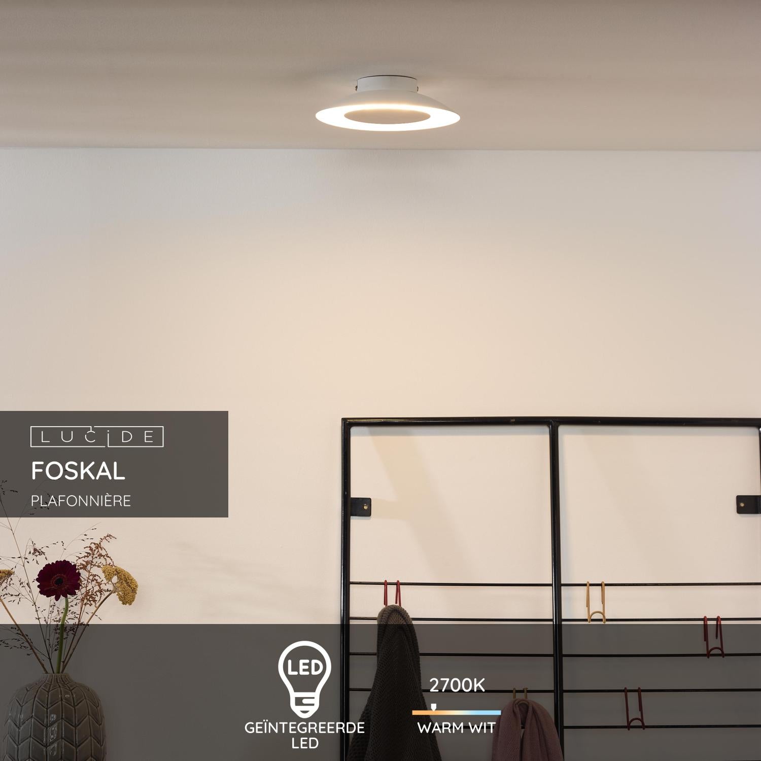 Foskal plafondlamp Ø21.5 LED wit