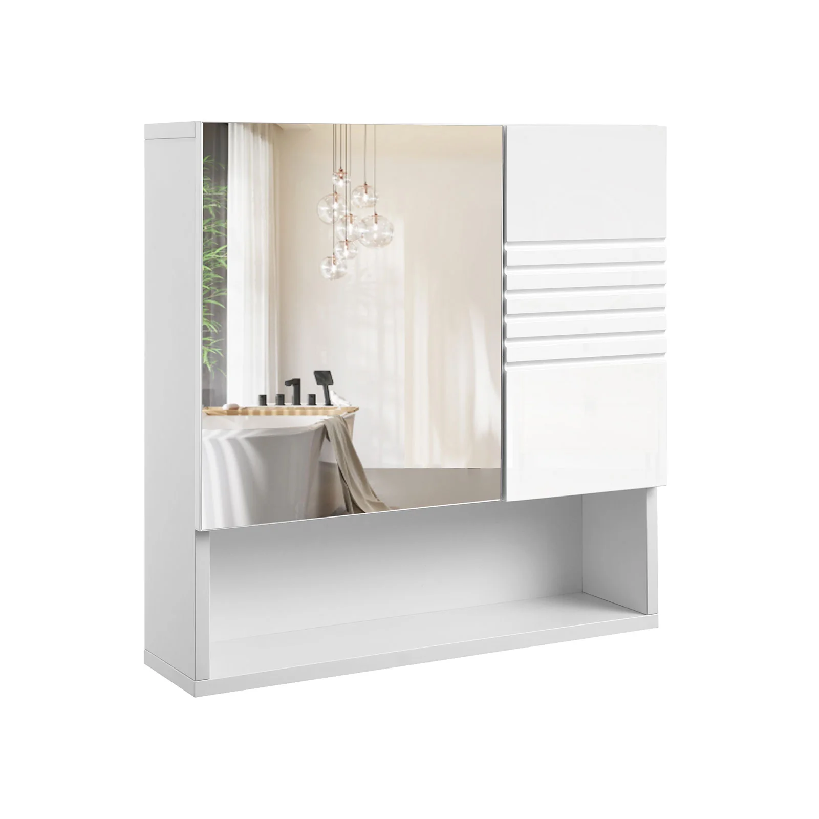 Placard mural salle de bain blanc