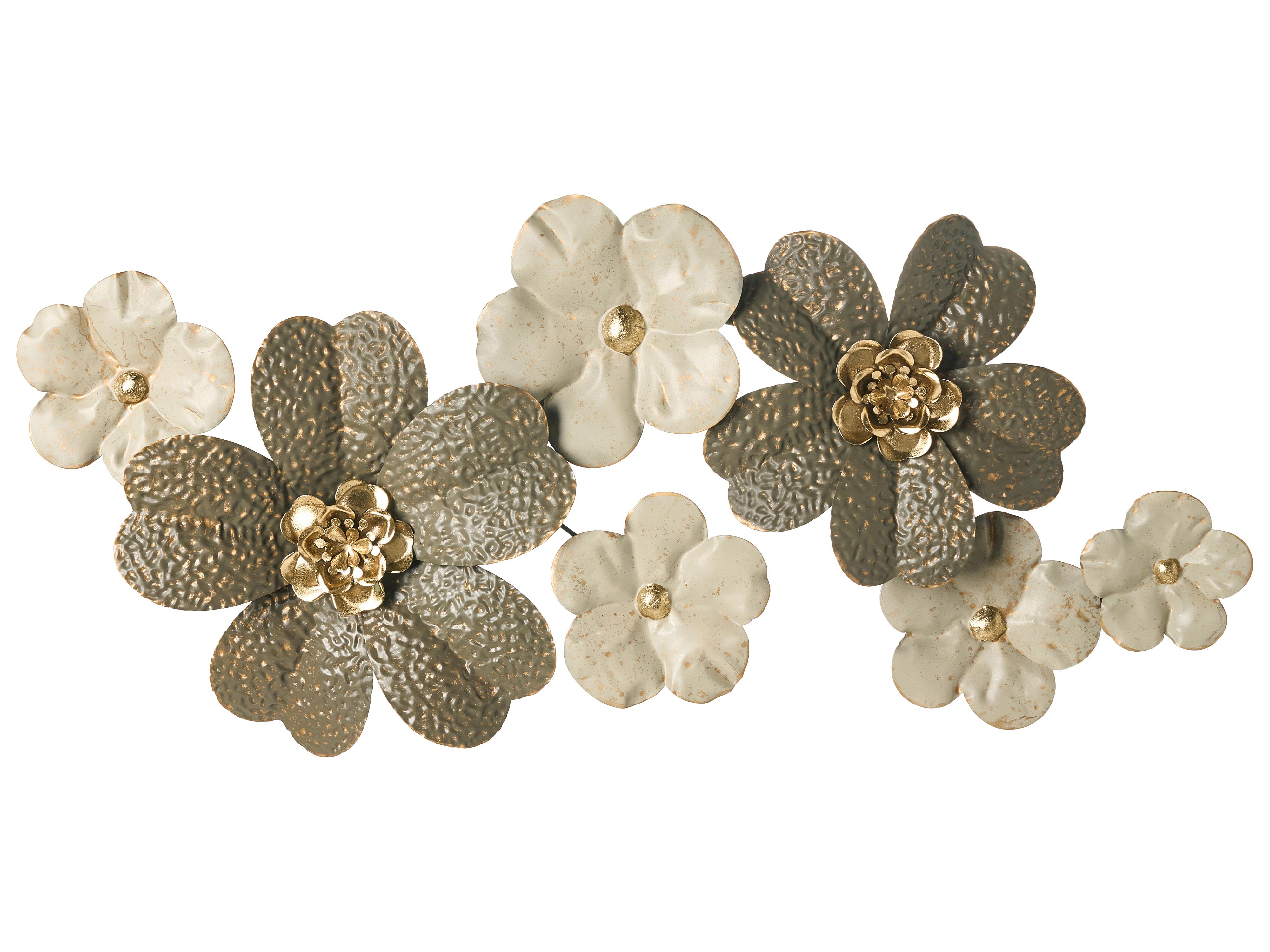 Wall Decor Flower LANTHANUM Metal 52 cm Beige