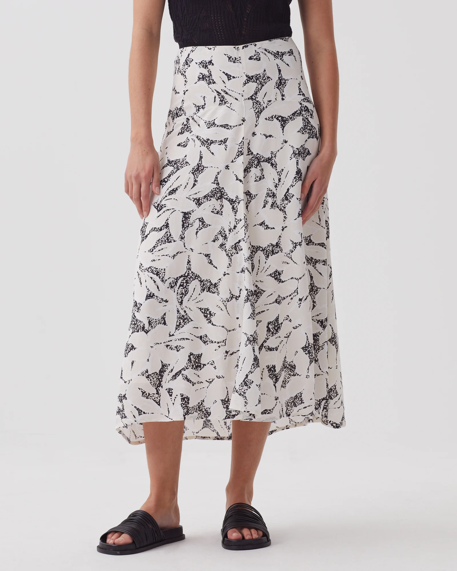 Jupe longue fluide asymétrique