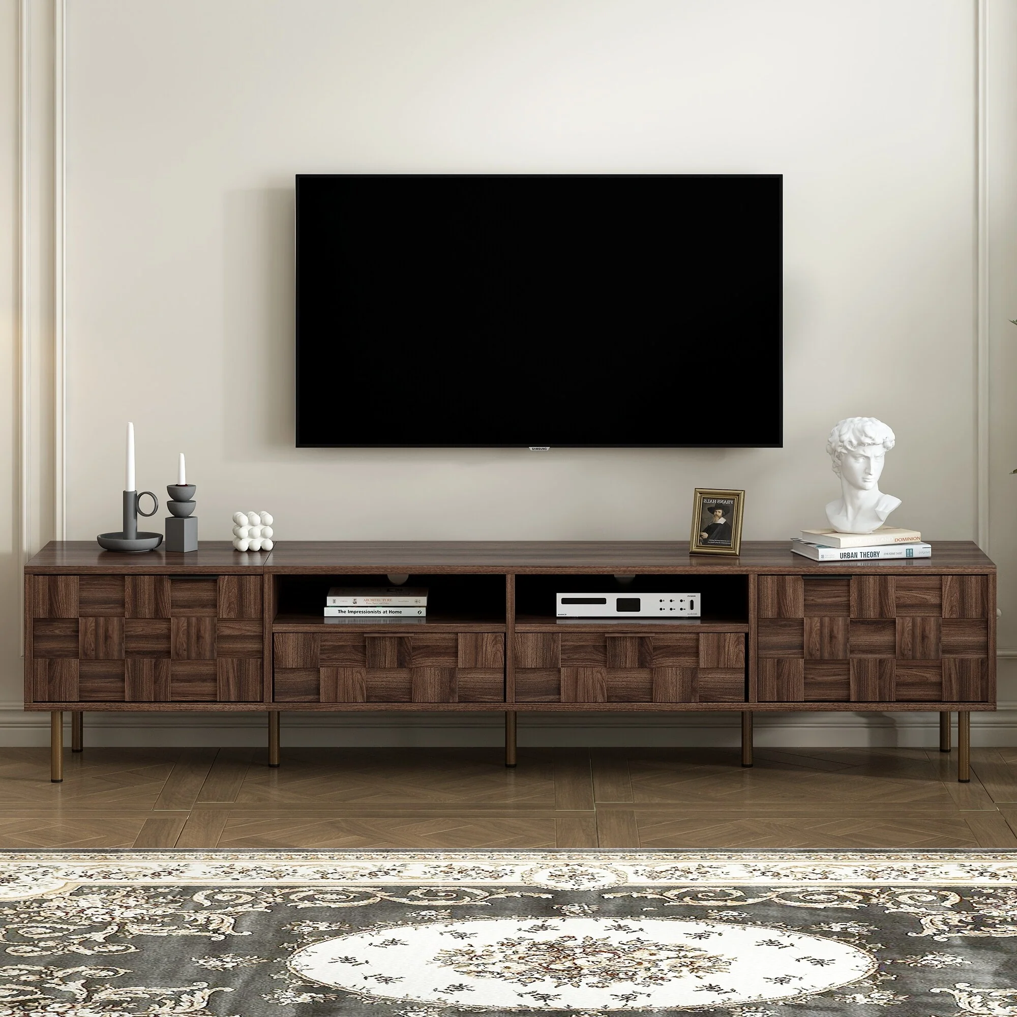 78.7-Inch Mid-Century Media Console with Ample Storage for TVs up to 85 Inches