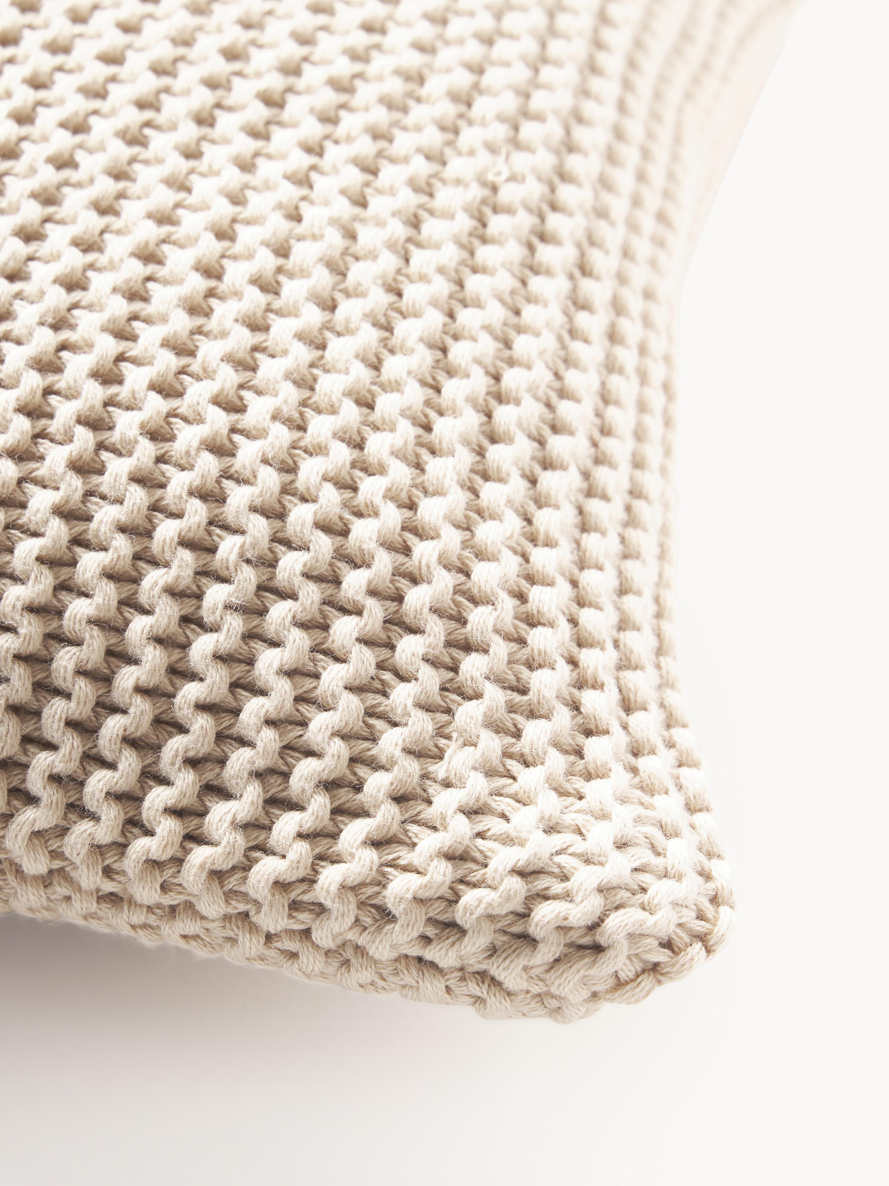 Strick-Kissenhülle Adalyn aus Bio-Baumwolle