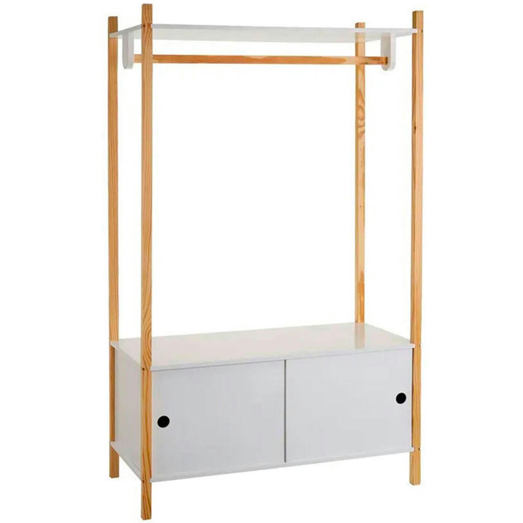 - Portant vêtements en bois + placard chambre enfant - 80x40x136cm