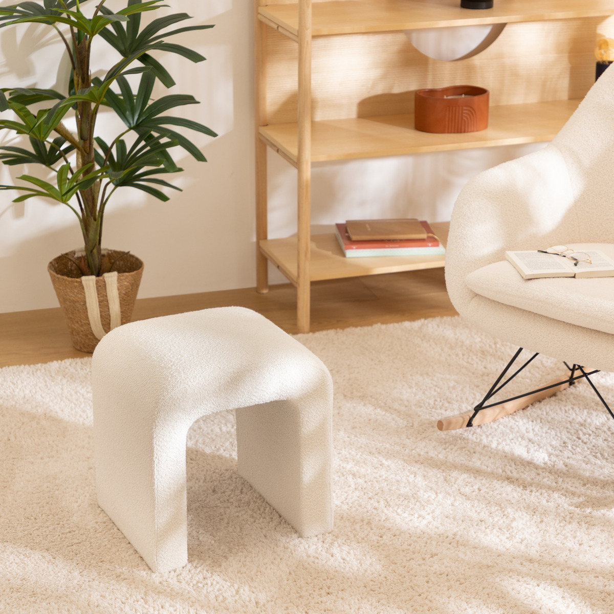 Footstool "Sevi" Curl, 41x35 cm
