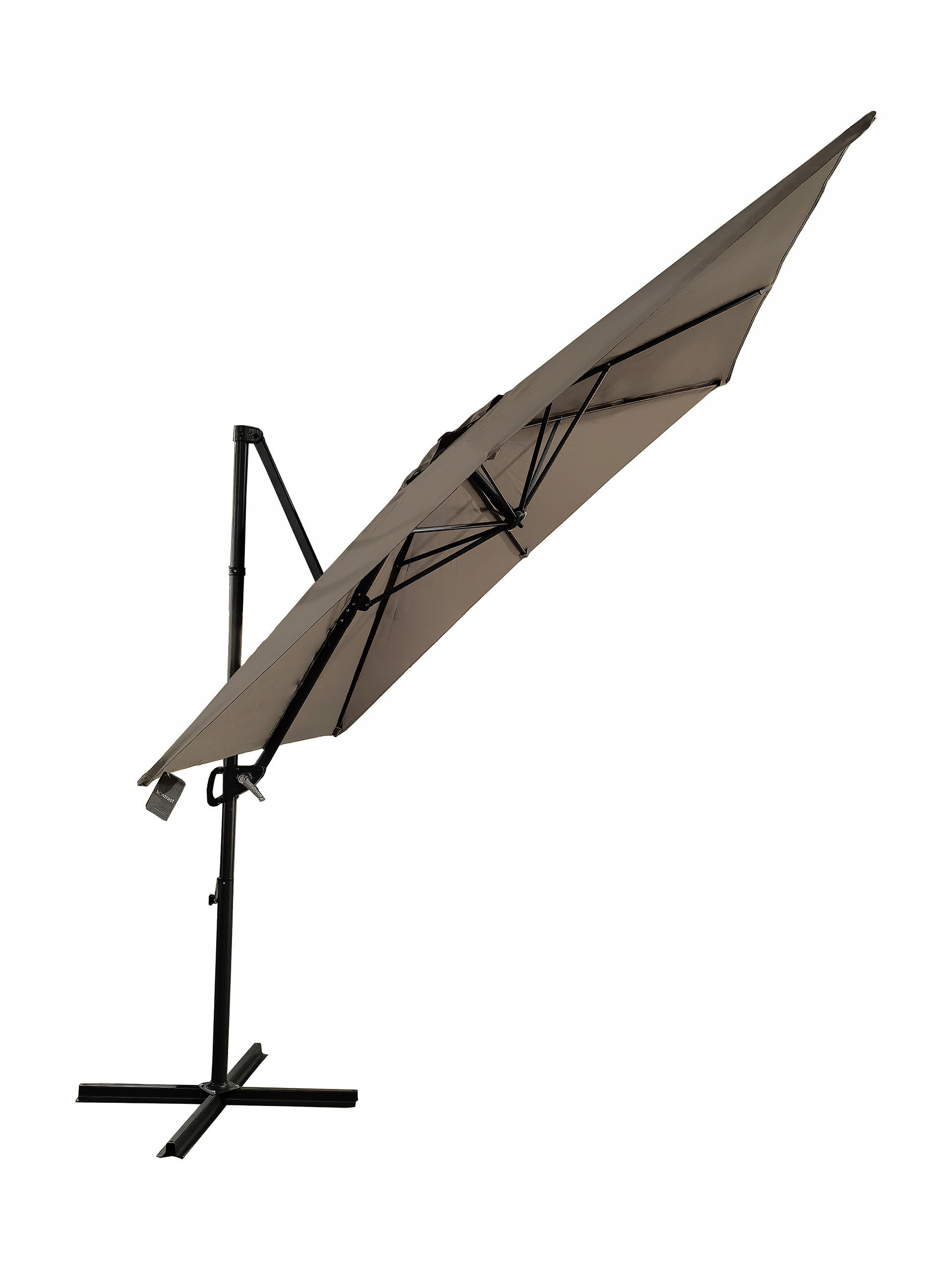 Duży solidny rozkładany regulowany parasol ogrodowy 250cm Seattle beżowy