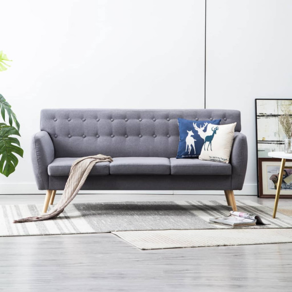 Sofa SzaryTkanina vidaXL