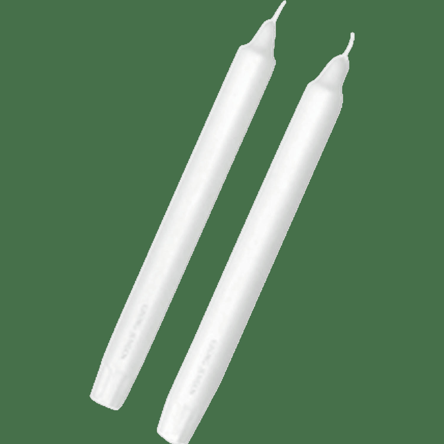 - Lot de 2 bougies blanches H24cm