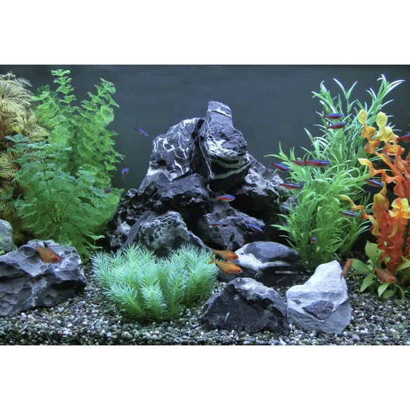 Aquariendekoration, Cloudy Rock, Stein, grau