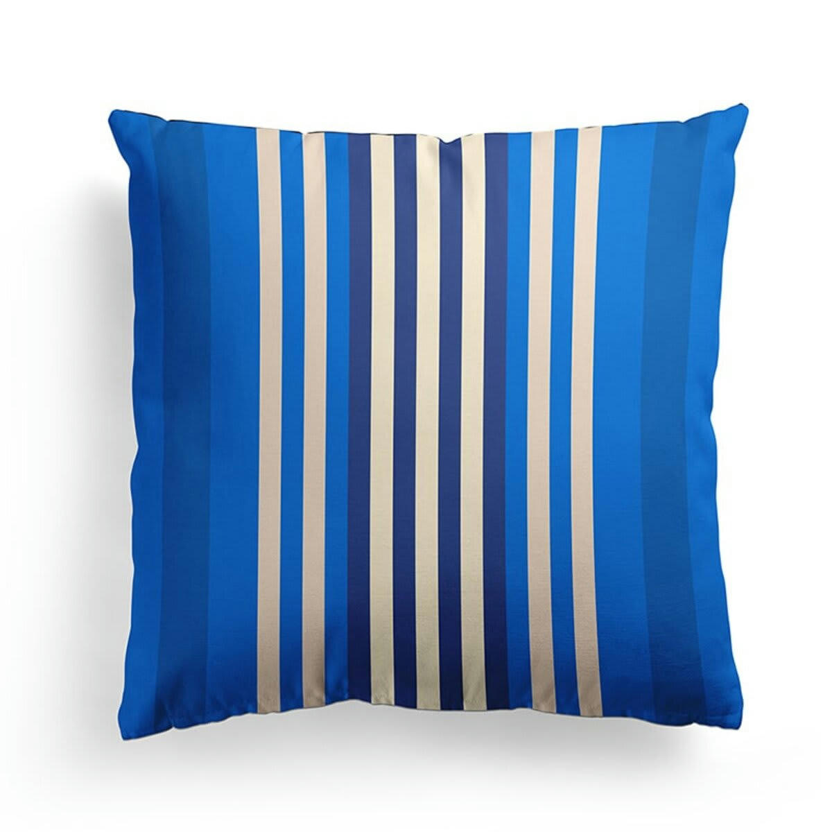 AINHOA - Housse de coussin satin de coton bleu 40x40 cm