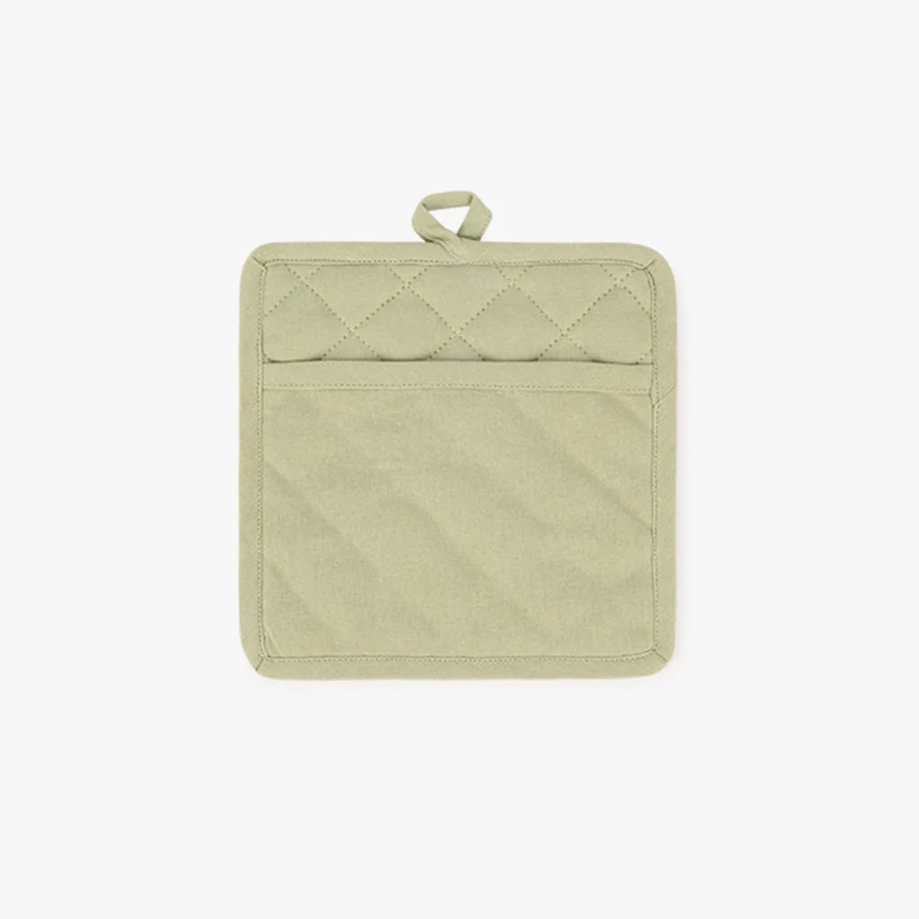 Pega Quadrada em Algodão Verde Claro 4EVERYDAY