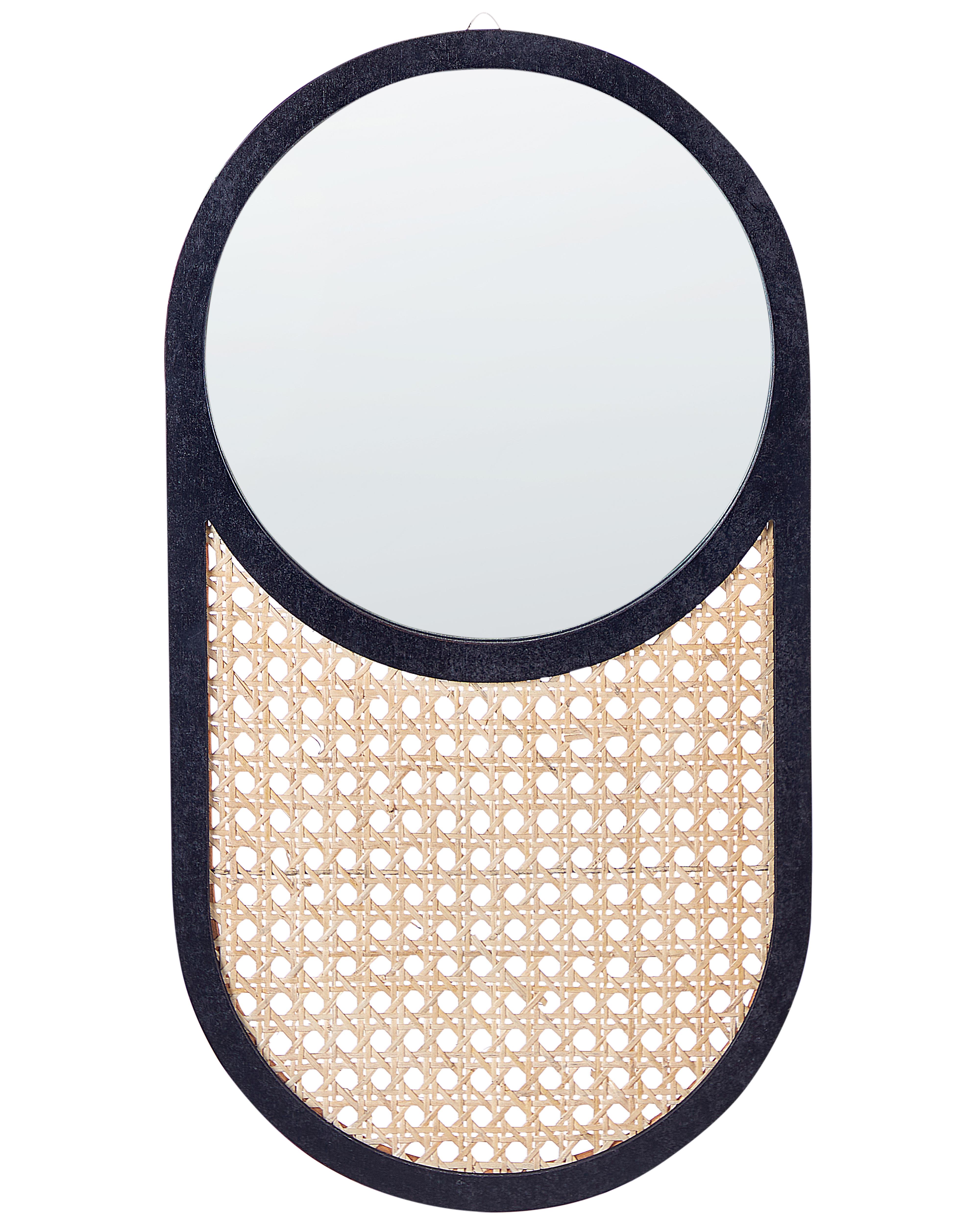 Wall Mirror BALEAL 30 cm 56 cm Rattan Natural