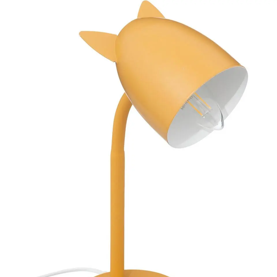Atmosphera Tafellamp oortjes - geel - 18 x 31 cm - bureaulamp
