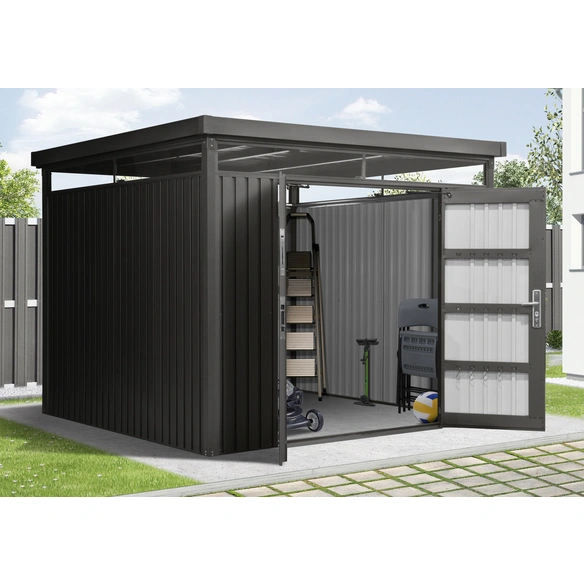 Systemhaus, BxT: 260 x 260 cm, Stahl, Doppeltür