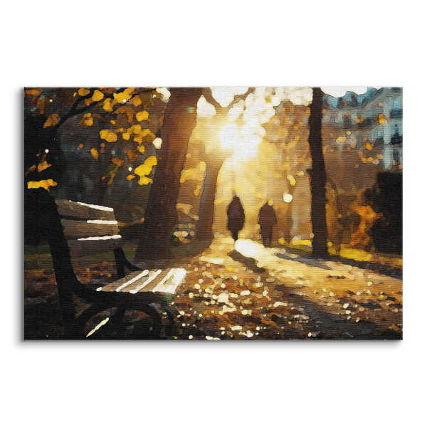 Obraz Jesienny Park O Zachodzie 30x20cm