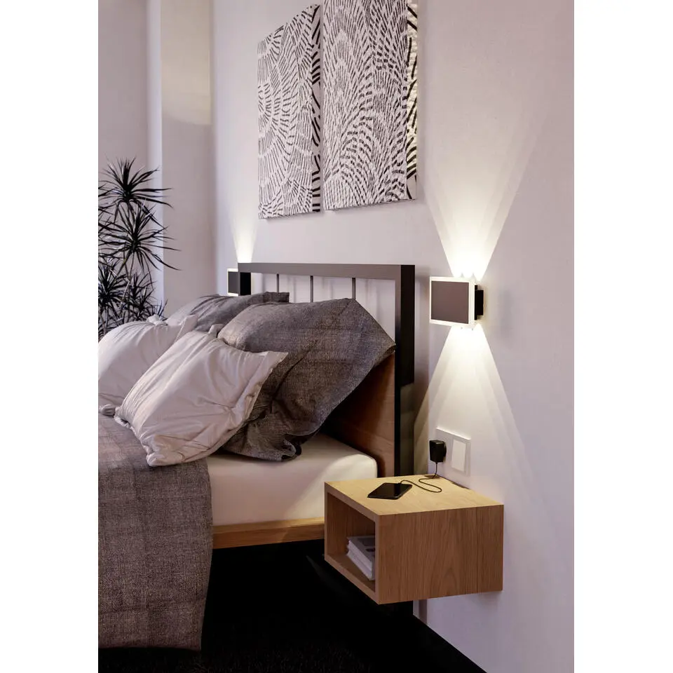 EGLO Talamello 1 Wandlamp - LED - Kunststof - Zwart