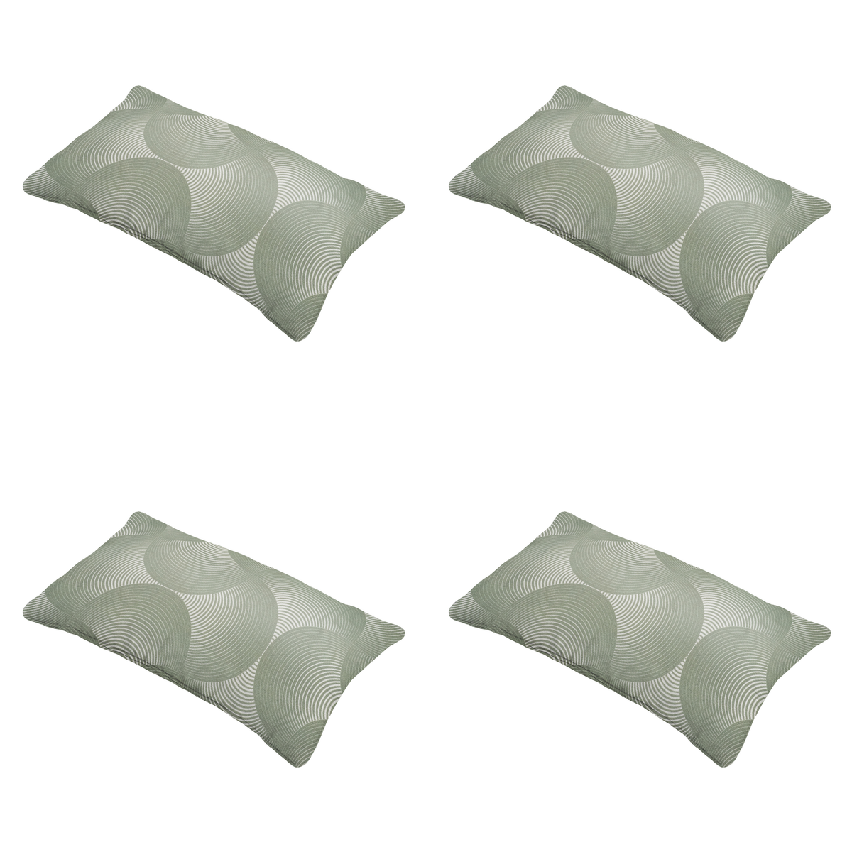 Madison sierkussen Napels - groen - 30x50x10cm - set van 4