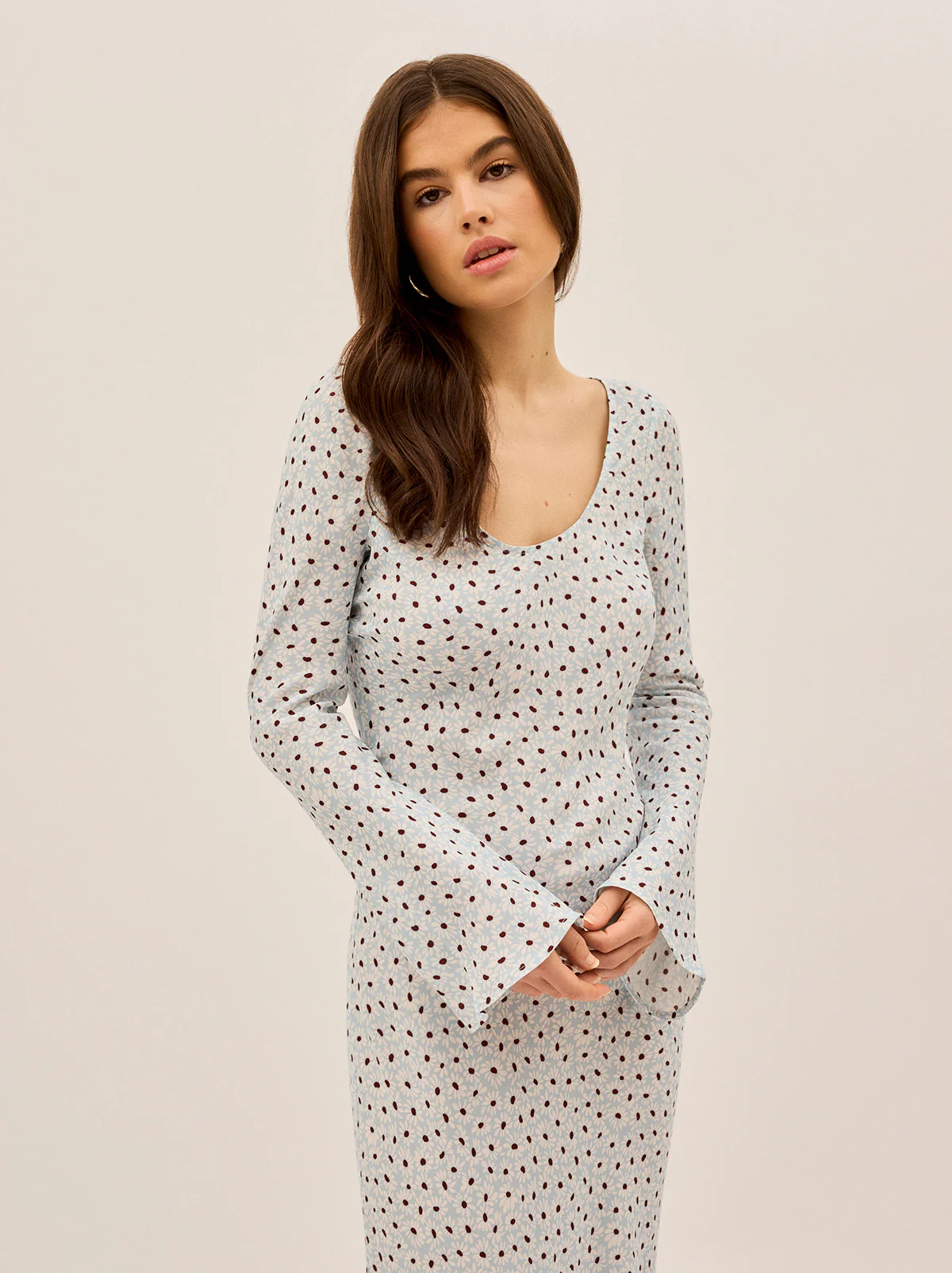 Gia Blue Daisy Print Dress