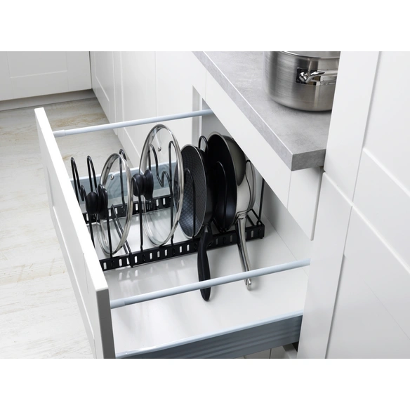 Deckelhalter, Metall, schwarz