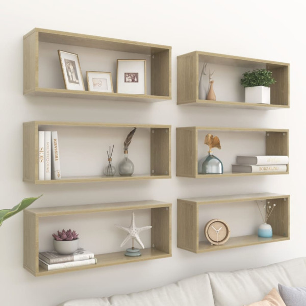 Półka ścienna Brąz 60 x 15 x 23 cm Materiał drewnopochodny vidaXL