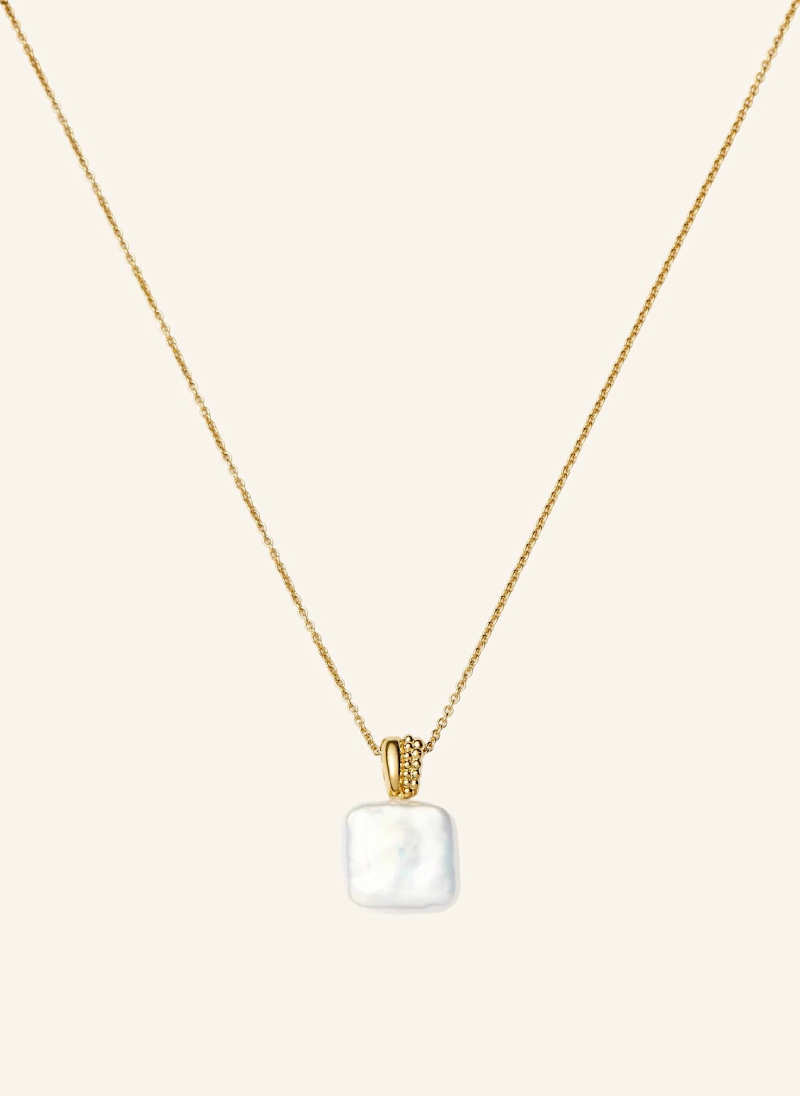 MISSOMA Ketten SQUARE PEARL BAYA PENDANT NECKLACE by GLAMBOU