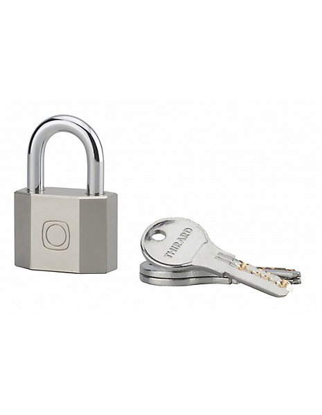 Cadenas à clé Octo, acier, chantier, anse acier, 40mm, 3 clés - THIRARD