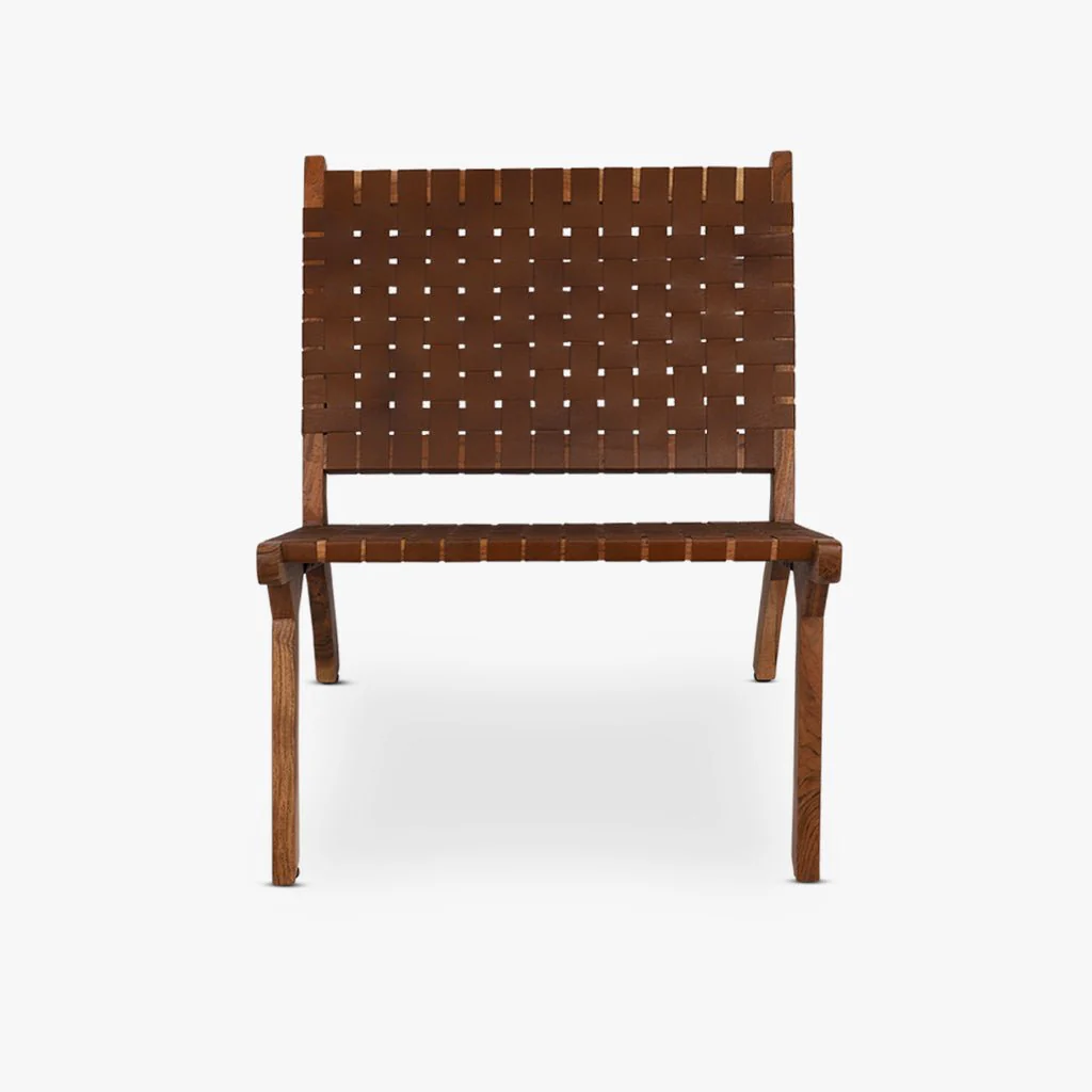 Cadeira de Pele Castanho sem Braços FEZ