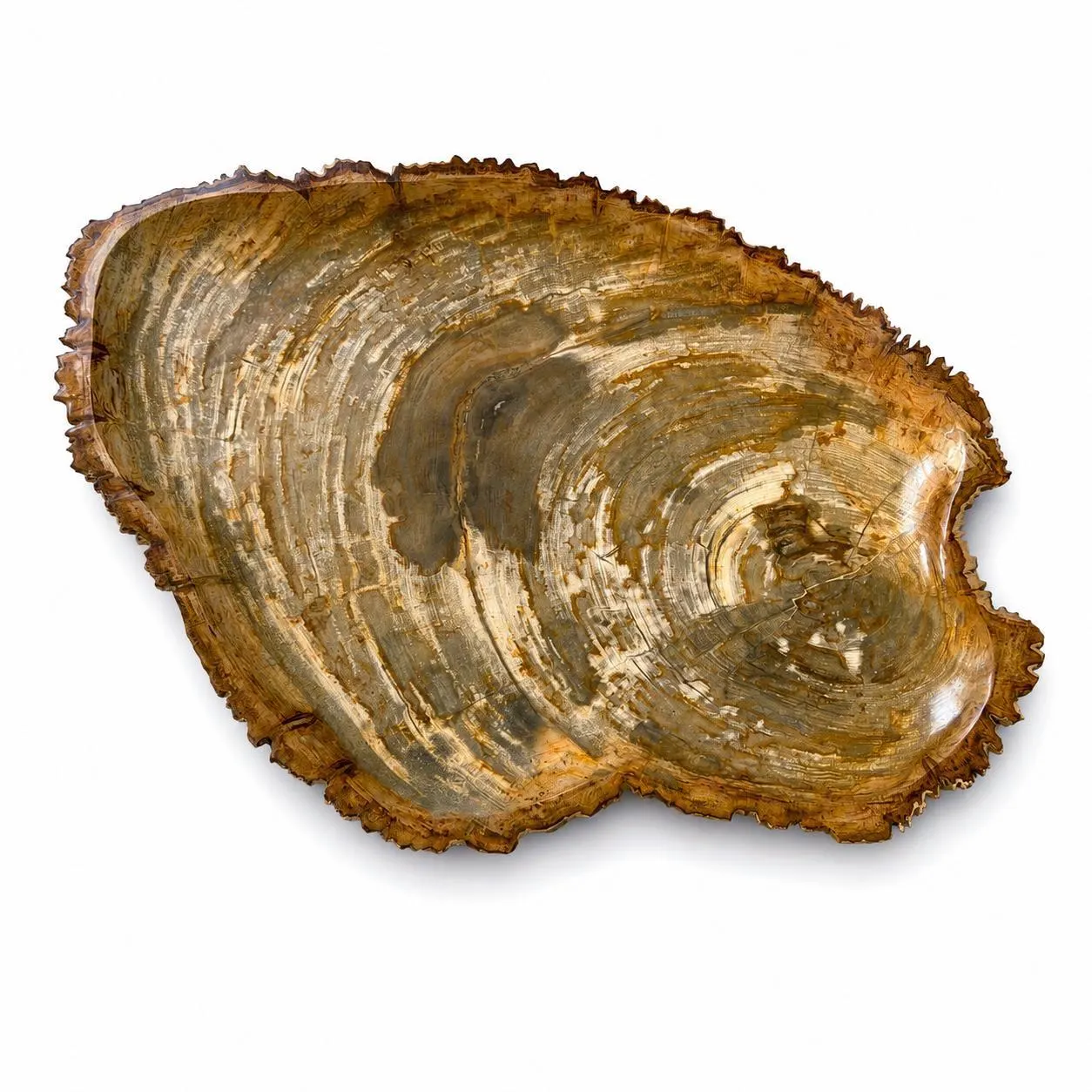 Extra Large Petrified Wood Centerpiece Platter 24