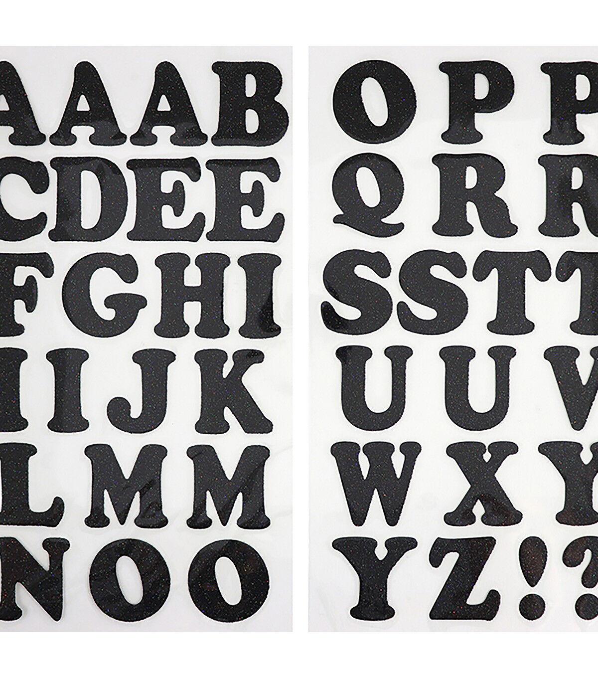 Jolee's Boutique 1.5 Black Glitter Iron On Transfer Letters 42ct