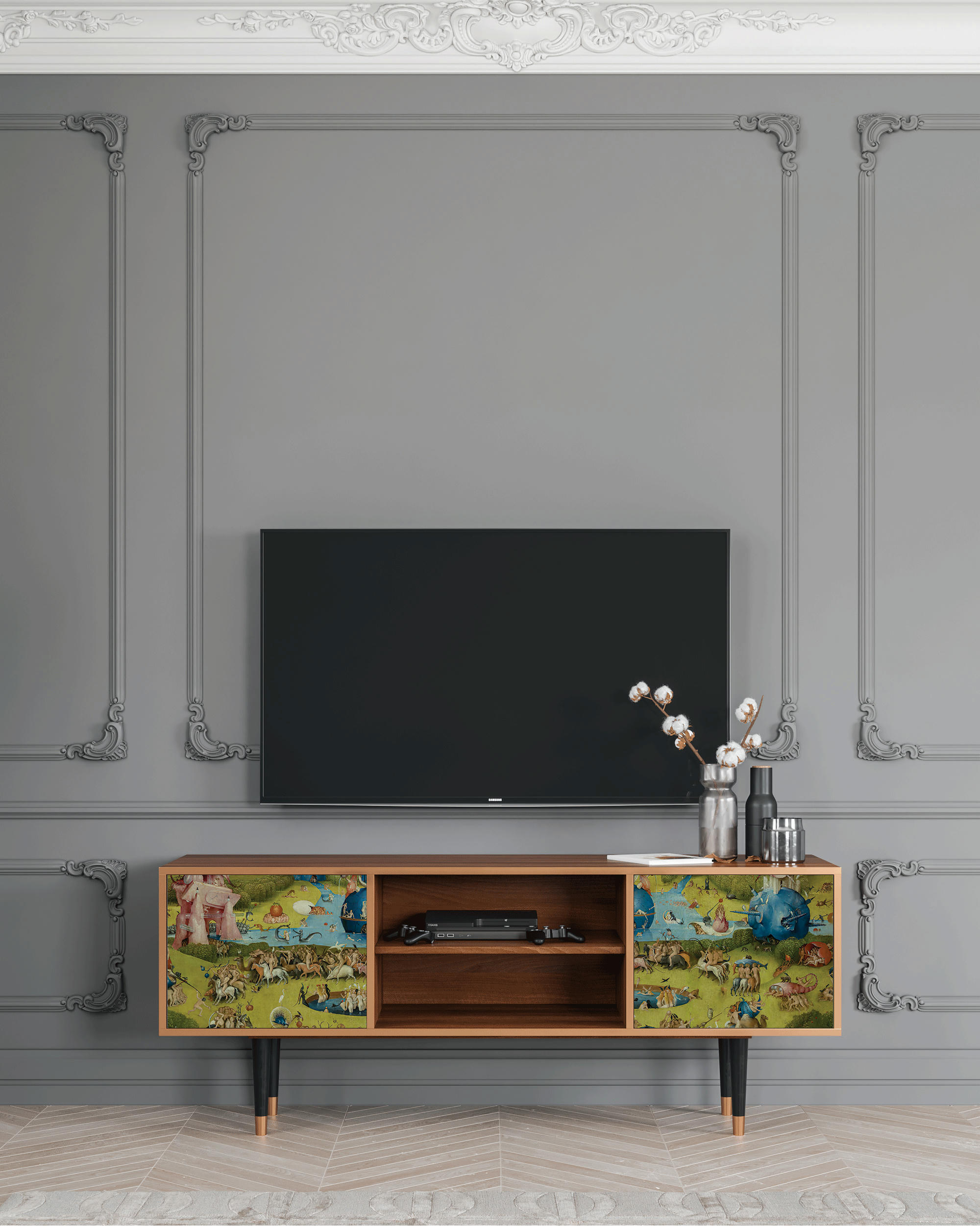 THE GARDEN BY HIERONYMUS BOSCH - Meuble TV  multicolore 2 portes L 170 cm
