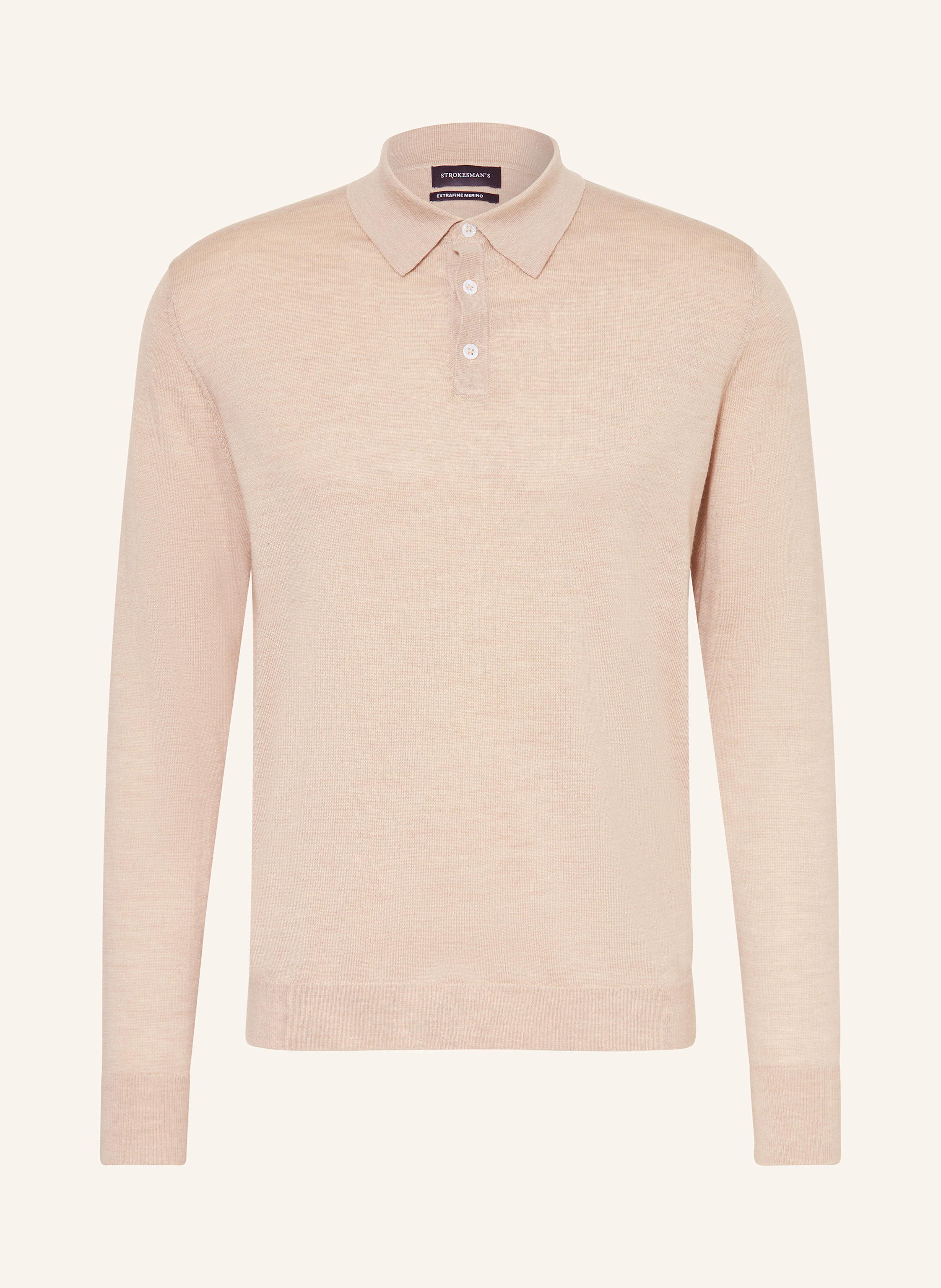 STROKESMAN'S Strick-Poloshirt aus Merinowolle
