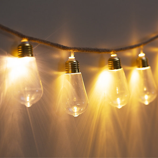 Guirlande LED 10 ampoules - métal L165 cm - Atmosphera