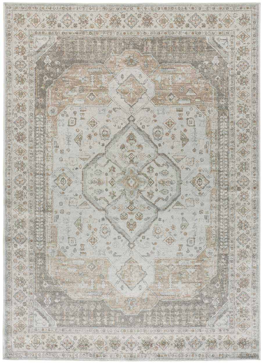 LEGACY - Tapis vintage en viscose et tons terracotta, 135X195 cm