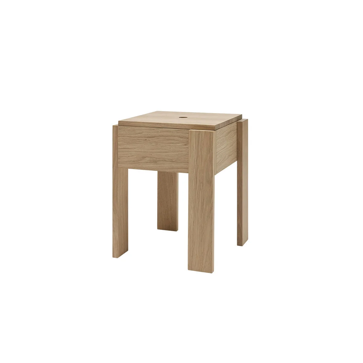 OYOY - OY Beistelltisch mit Schublade, H 45 cm, Eiche natur