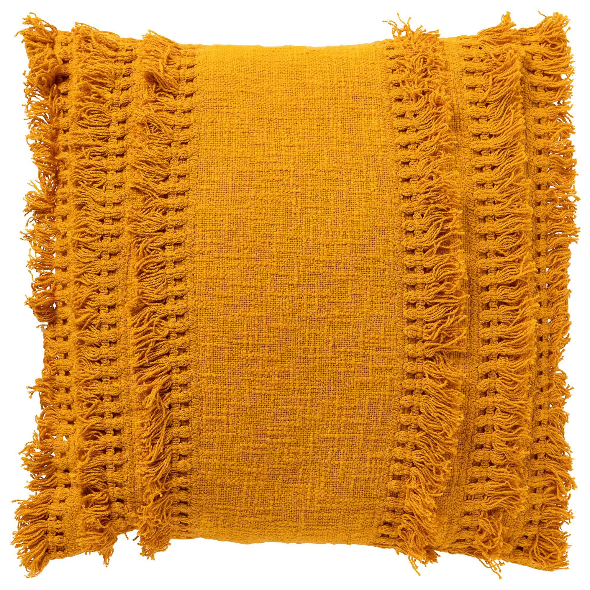 Fara - Coussin - jaune en coton 45x45 cm uni
