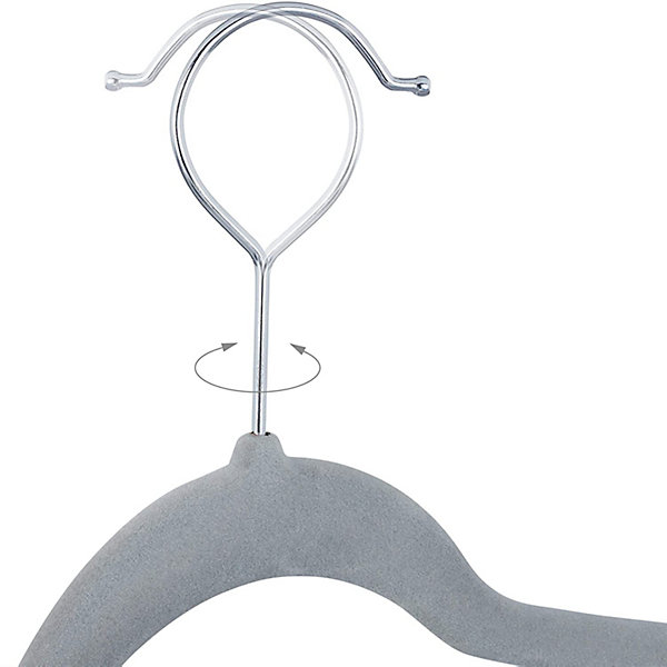 Lot de 12 cintres pinces en gris Helloshop26