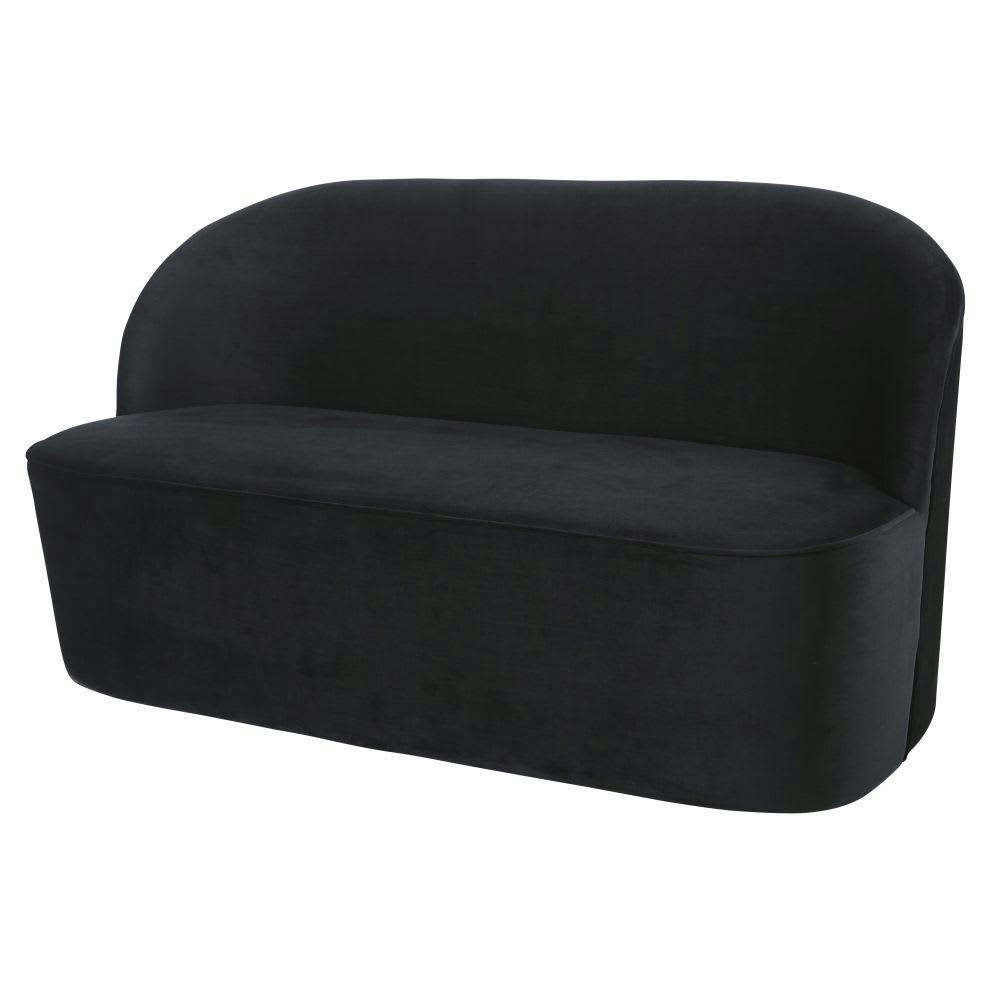 Blackhill Business - Banquette professionnelle 2/3 places en velours noir