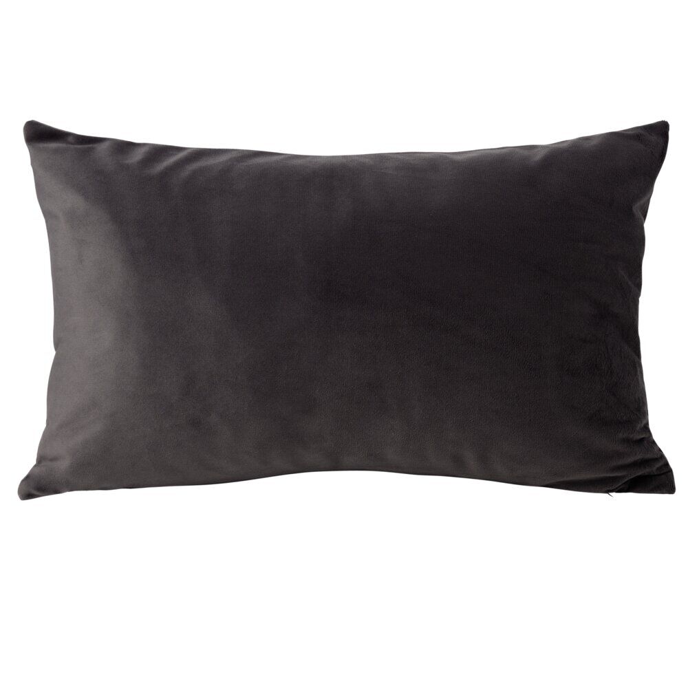 Housse de coussin velours 30x50cm gris